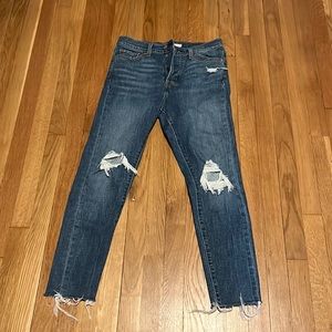 Levi high rise button jeans